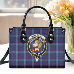 Kirkaldy Tartan Crest Leather Handbag