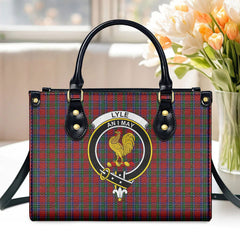 Lyle Tartan Crest Leather Handbag