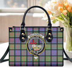 MacDonald Ancient Tartan Crest Leather Handbag