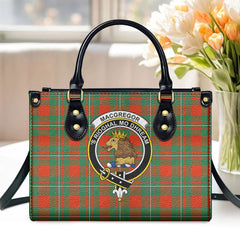 MacGregor Ancient Tartan Crest Leather Handbag