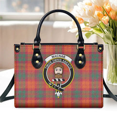 MacNab Ancient Tartan Crest Leather Handbag