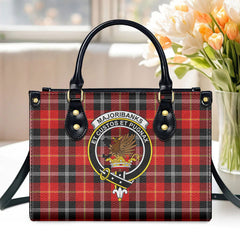 Majoribanks Tartan Crest Leather Handbag