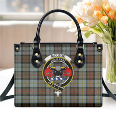 McLeod of Harris Weathered Tartan Crest Leather Handbag