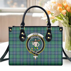 Shaw (of Sauchie) Ancient Tartan Crest Leather Handbag