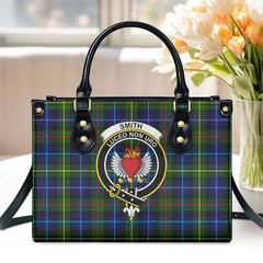 Smith Modern Tartan Crest Leather Handbag