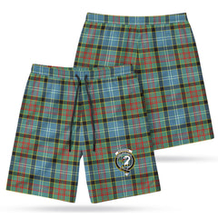 Brisbane Tartan Crest Men's Beach Shorts