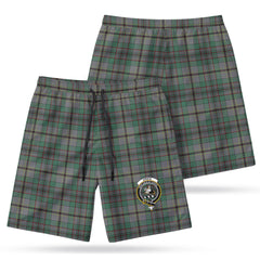 Craig Tartan Crest Men's Beach Shorts