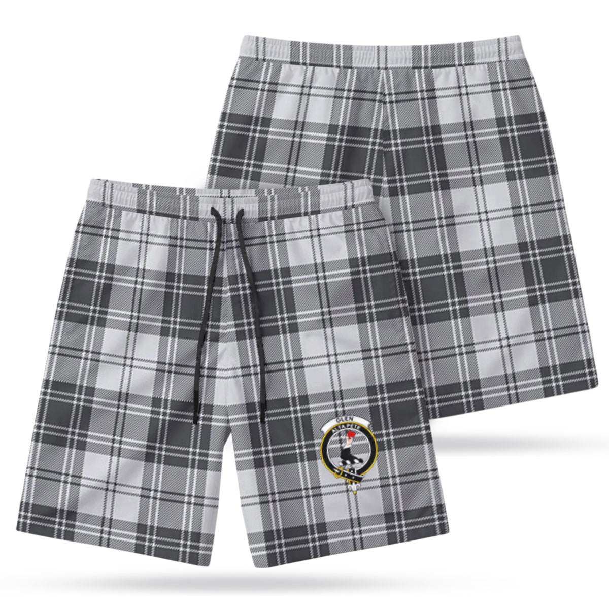 Glen Tartan Crest Men's Beach Shorts