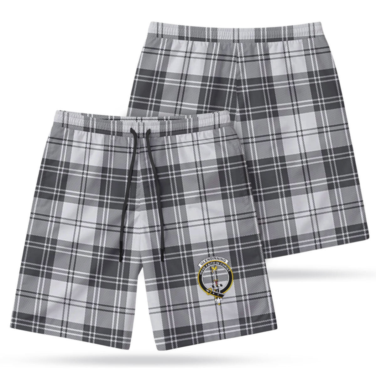 Glendinning Tartan Crest Men's Beach Shorts