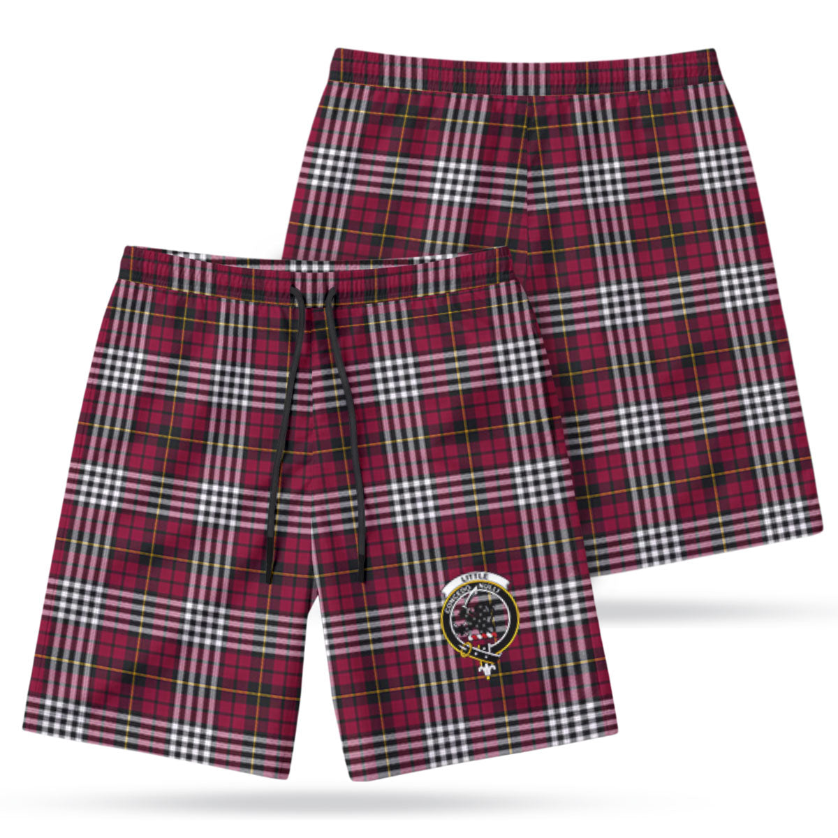 Little Tartan Crest Men's Beach Shorts