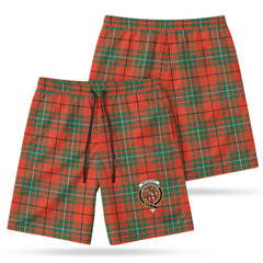 MacAuley Ancient Tartan Crest Men's Beach Shorts