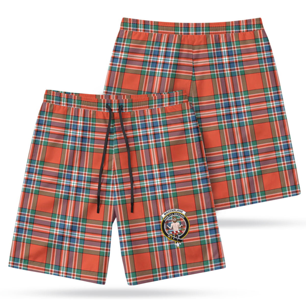 MacFarlane Ancient Tartan Crest Men's Beach Shorts