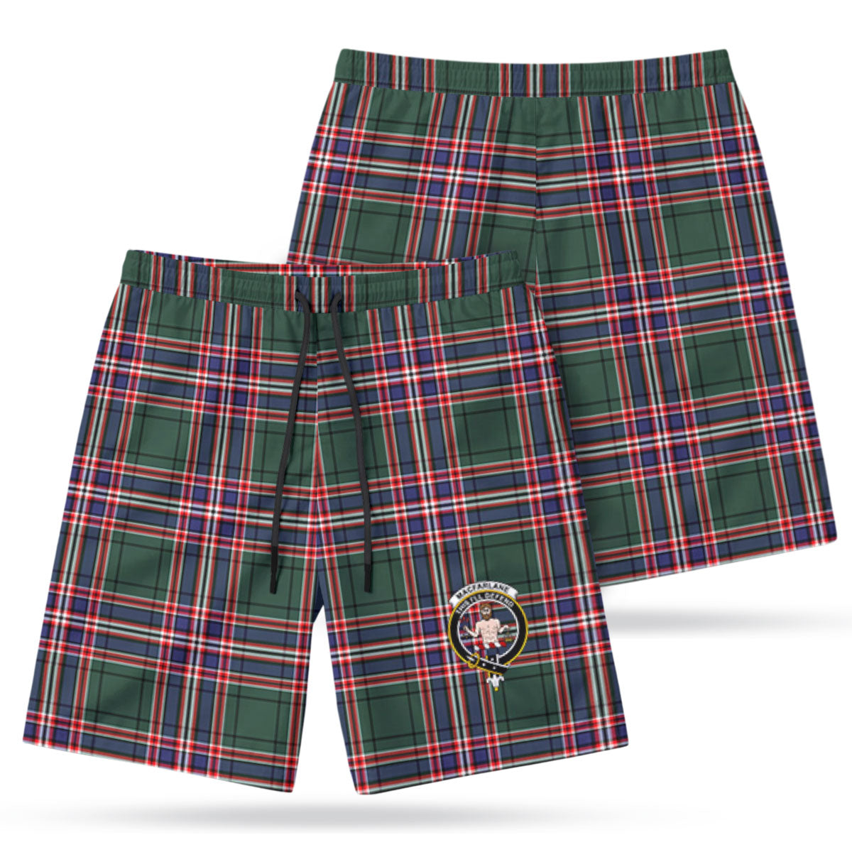 MacFarlane Hunting Modern Tartan Crest Men's Beach Shorts