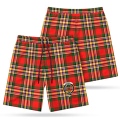 MacGill Modern Tartan Crest Men's Beach Shorts