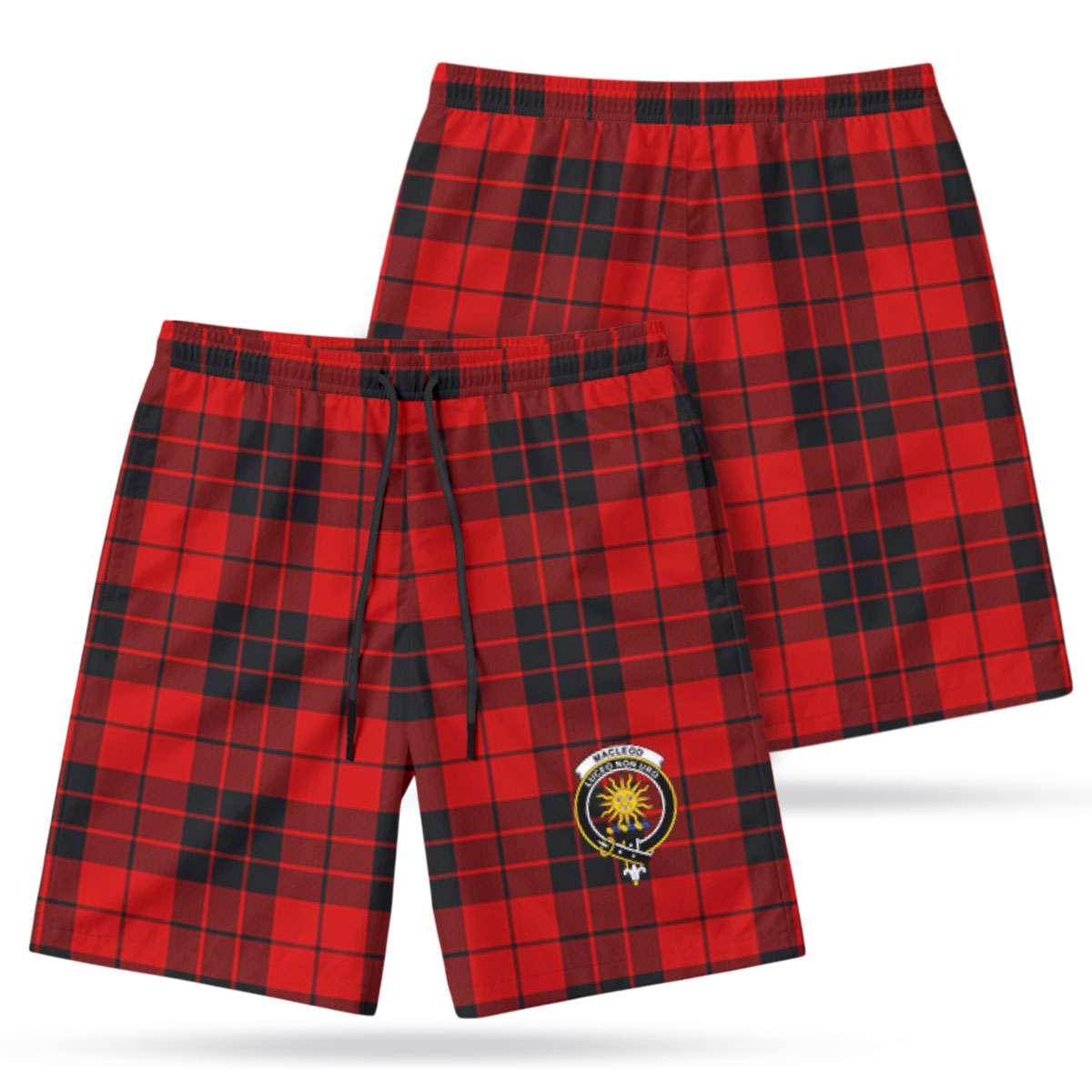 MacLeod of Raasay Tartan Crest Men's Beach Shorts