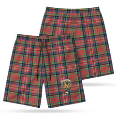 MacPherson Ancient Tartan Crest Men's Beach Shorts