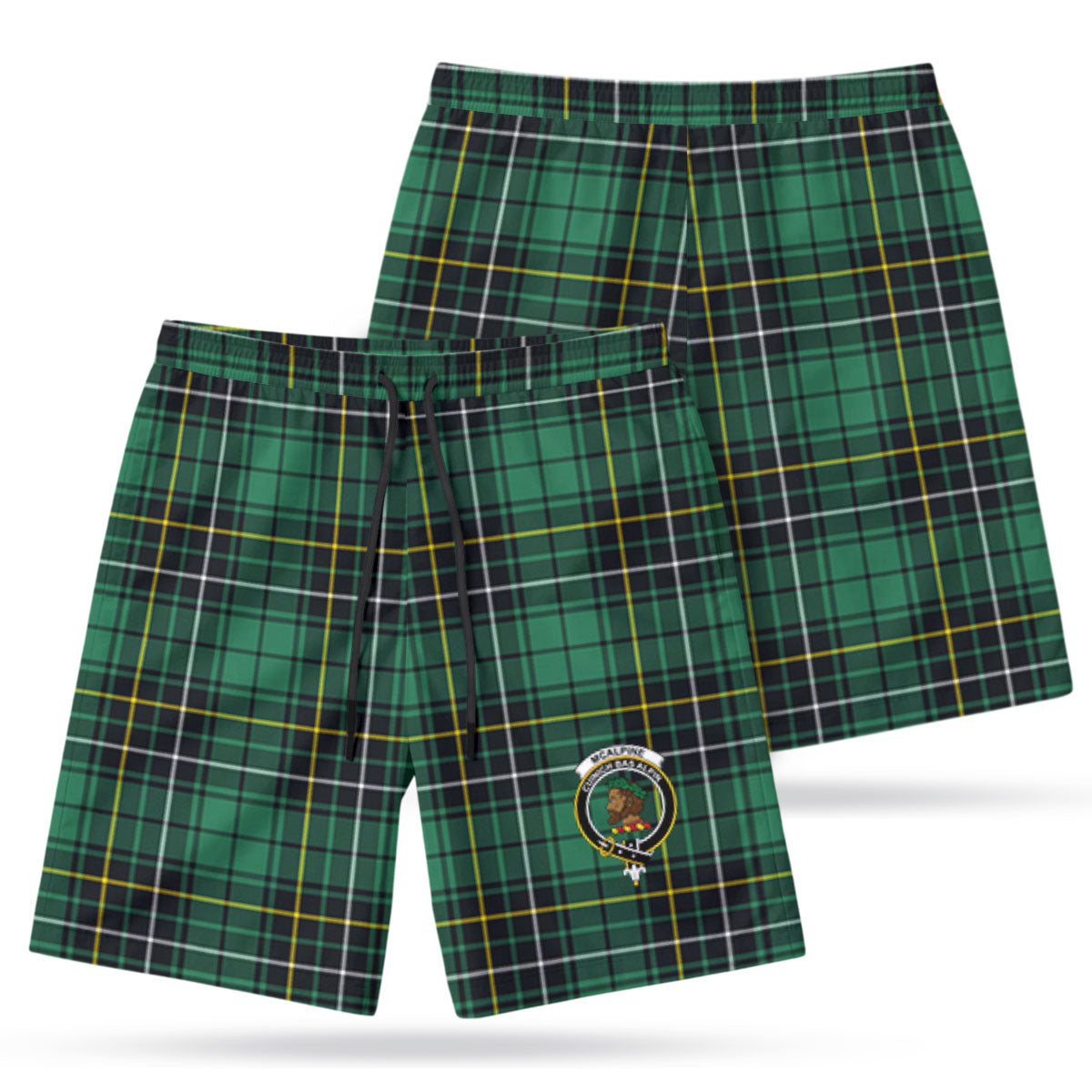 McAlpine Ancient Tartan Crest Men's Beach Shorts
