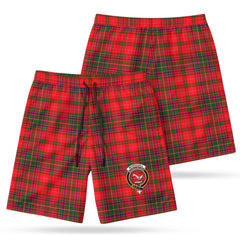 McDougall Modern Tartan Crest Men's Beach Shorts
