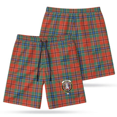 McLean of Duart Ancient Tartan Crest Men's Beach Shorts