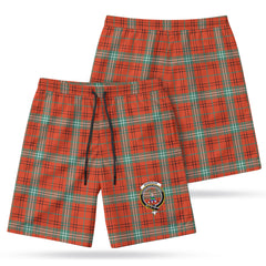 Morrison Red Ancient Tartan Crest Men's Beach Shorts