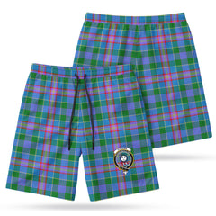 Pitcairn Hunting Tartan Crest Men's Beach Shorts