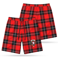 Ramsay Modern Tartan Crest Men's Beach Shorts