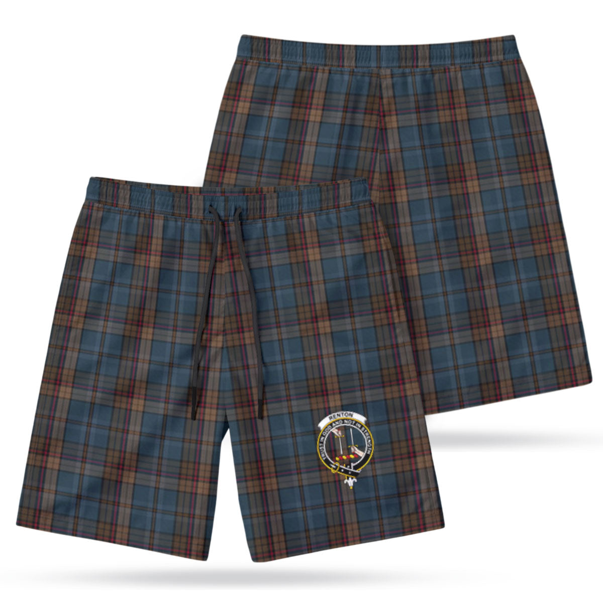 Renton Tartan Crest Men's Beach Shorts