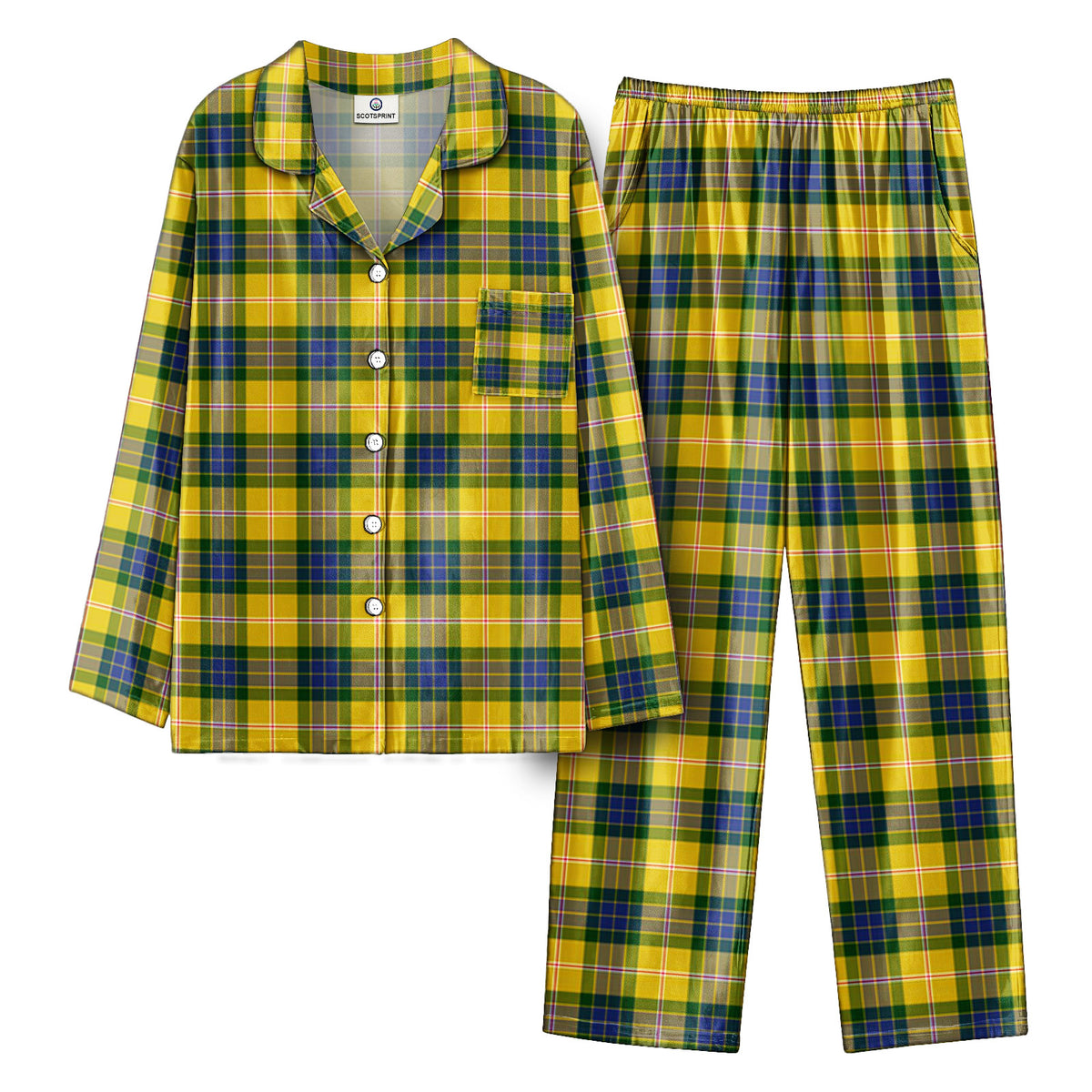 Fraser (of Lovat) Yellow Tartan Pajama Set