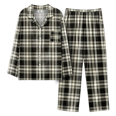 Menzies Black - White Ancient Tartan Pajama Set