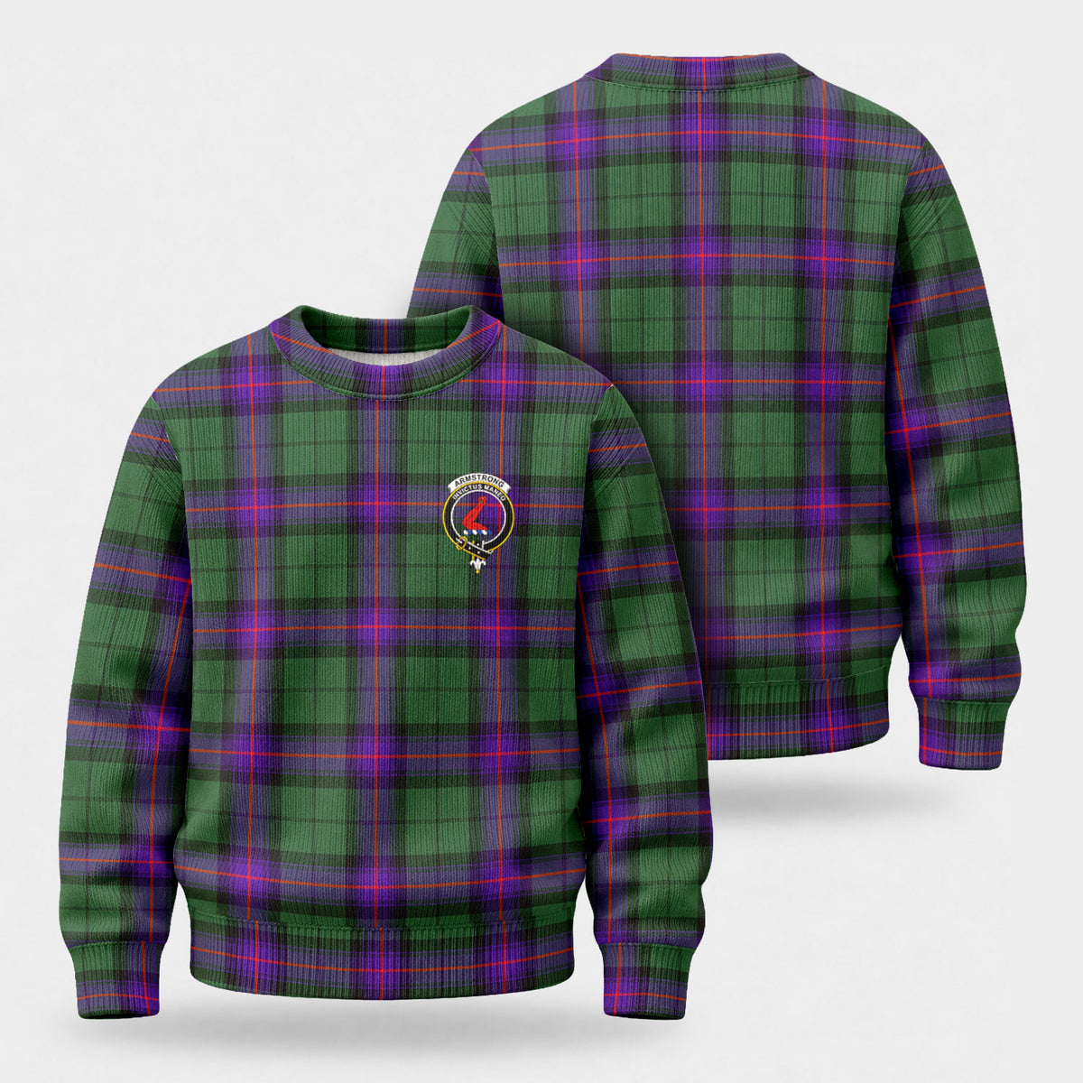 Armstrong Modern Tartan Crest Sweater