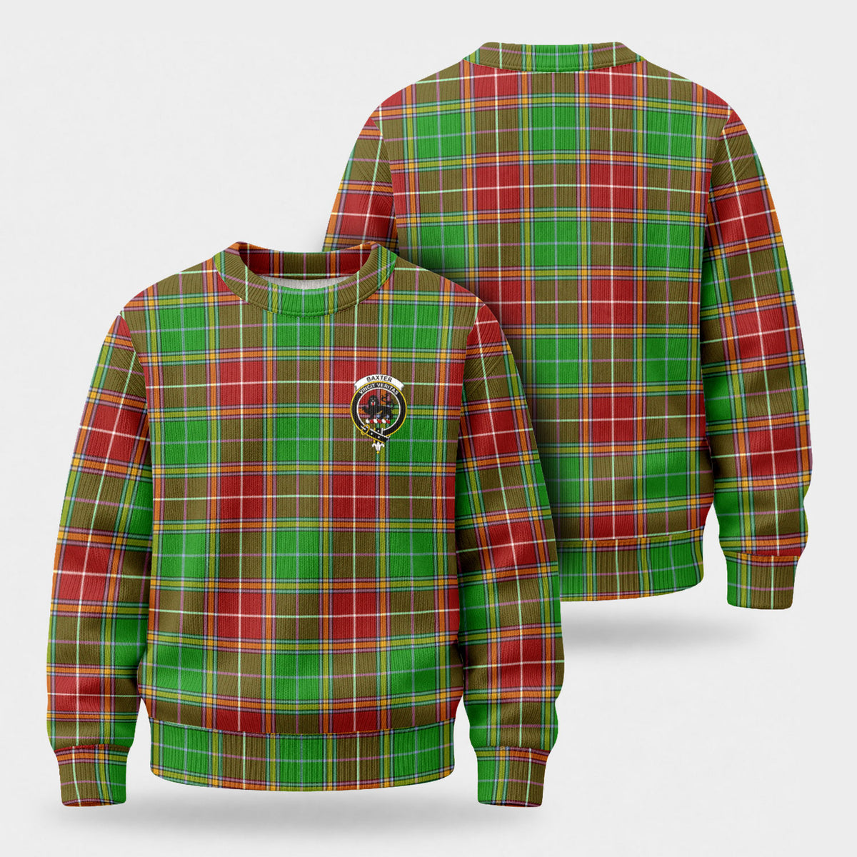 Baxter Modern Tartan Crest Sweater