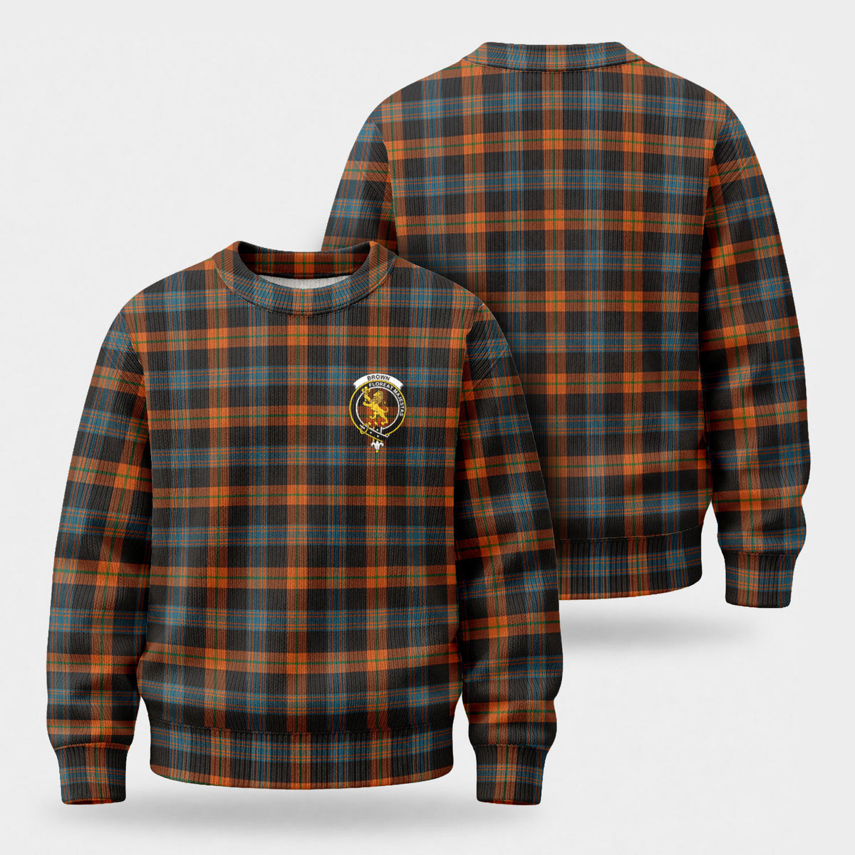 Brown Ancient Tartan Crest Sweater