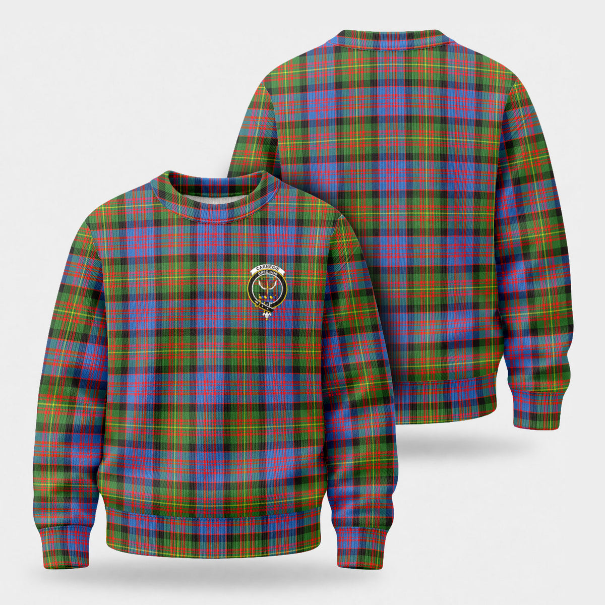 Carnegie Ancient Tartan Crest Sweater