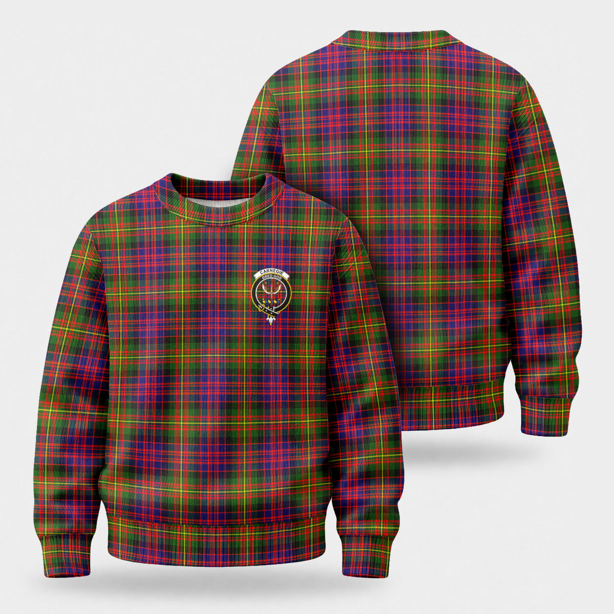 Carnegie Modern Tartan Crest Sweater