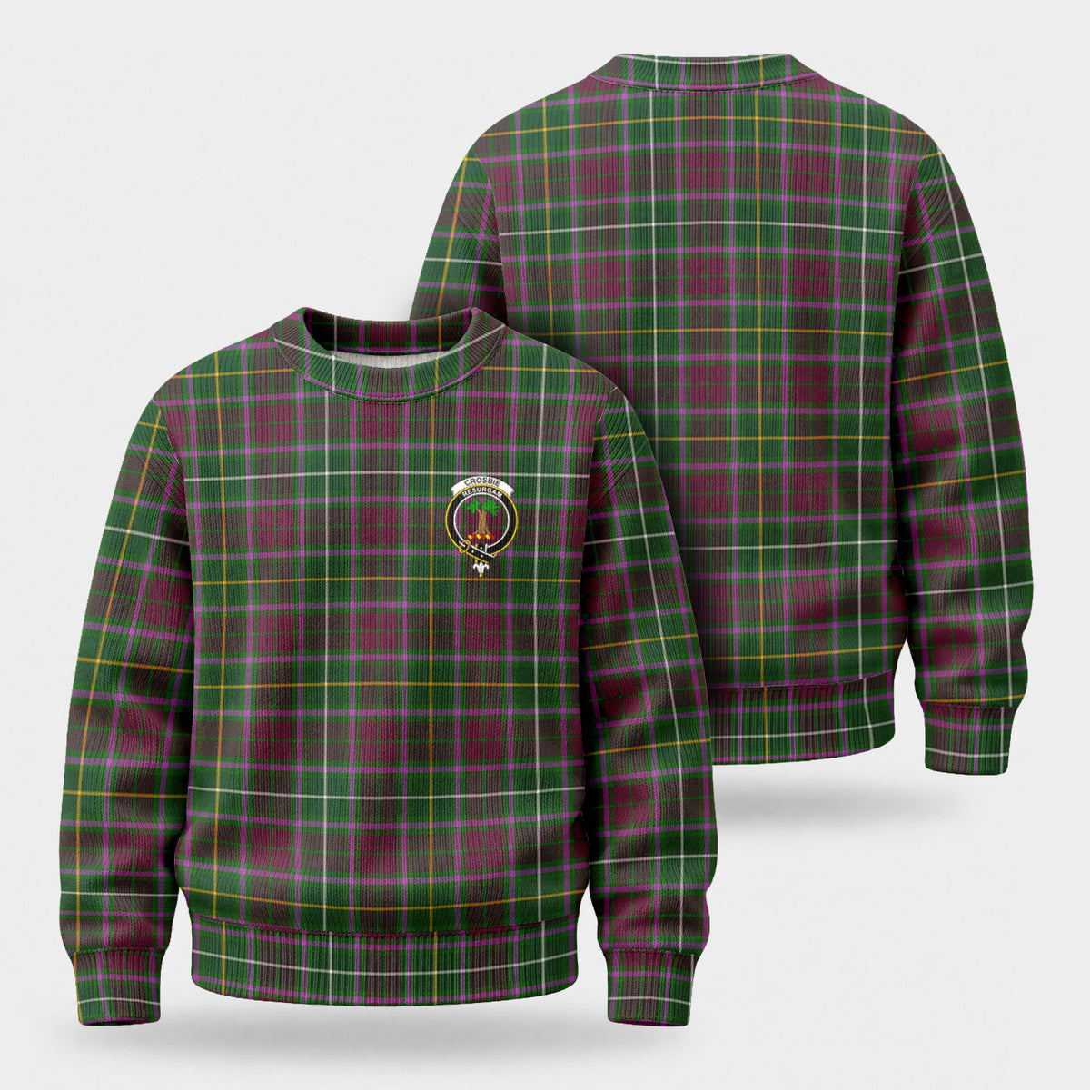 Crosbie Tartan Crest Sweater