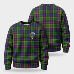 Forsyth Modern Tartan Crest Sweater