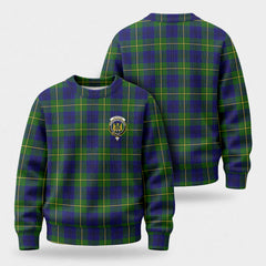Johnston Modern Tartan Crest Sweater