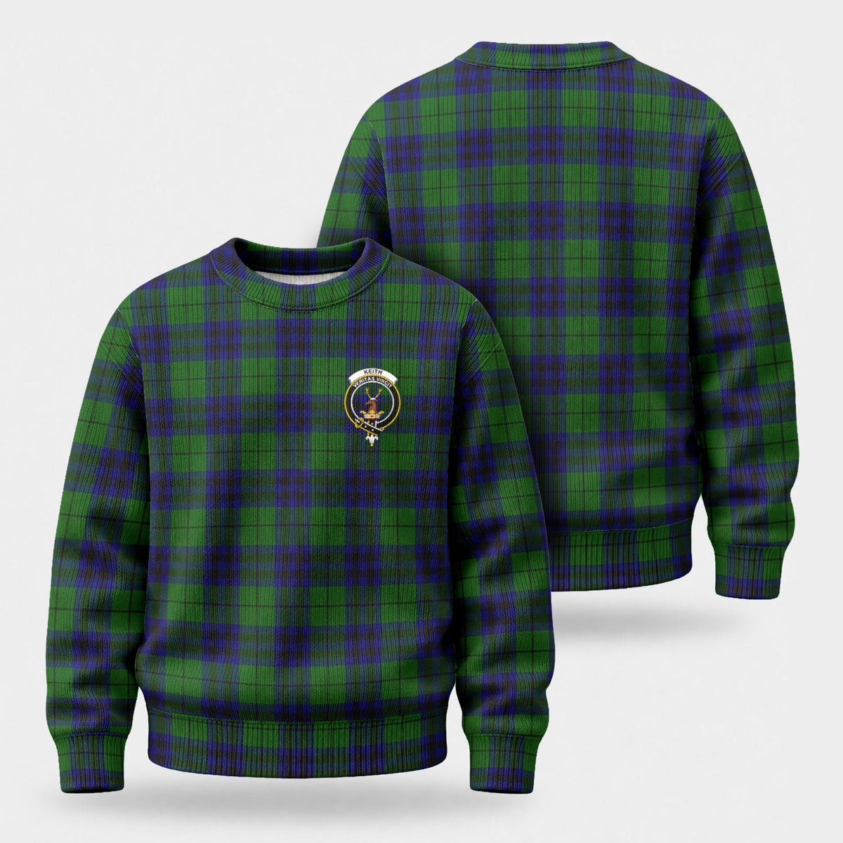 Keith Modern Tartan Crest Sweater