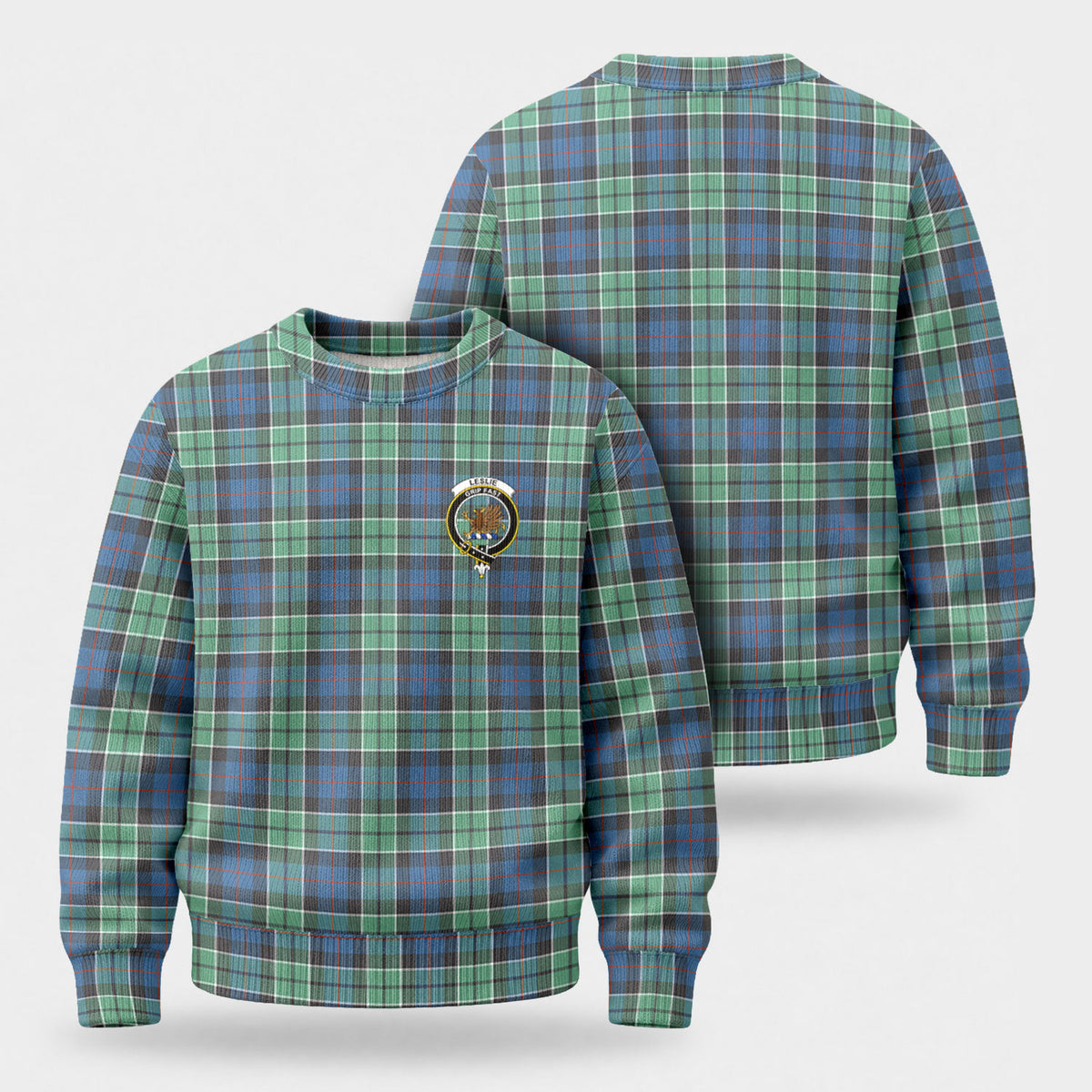 Leslie Hunting Ancient Tartan Crest Sweater