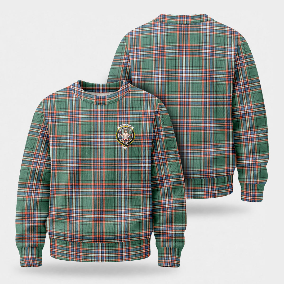 MacFarlane Hunting Ancient Tartan Crest Sweater