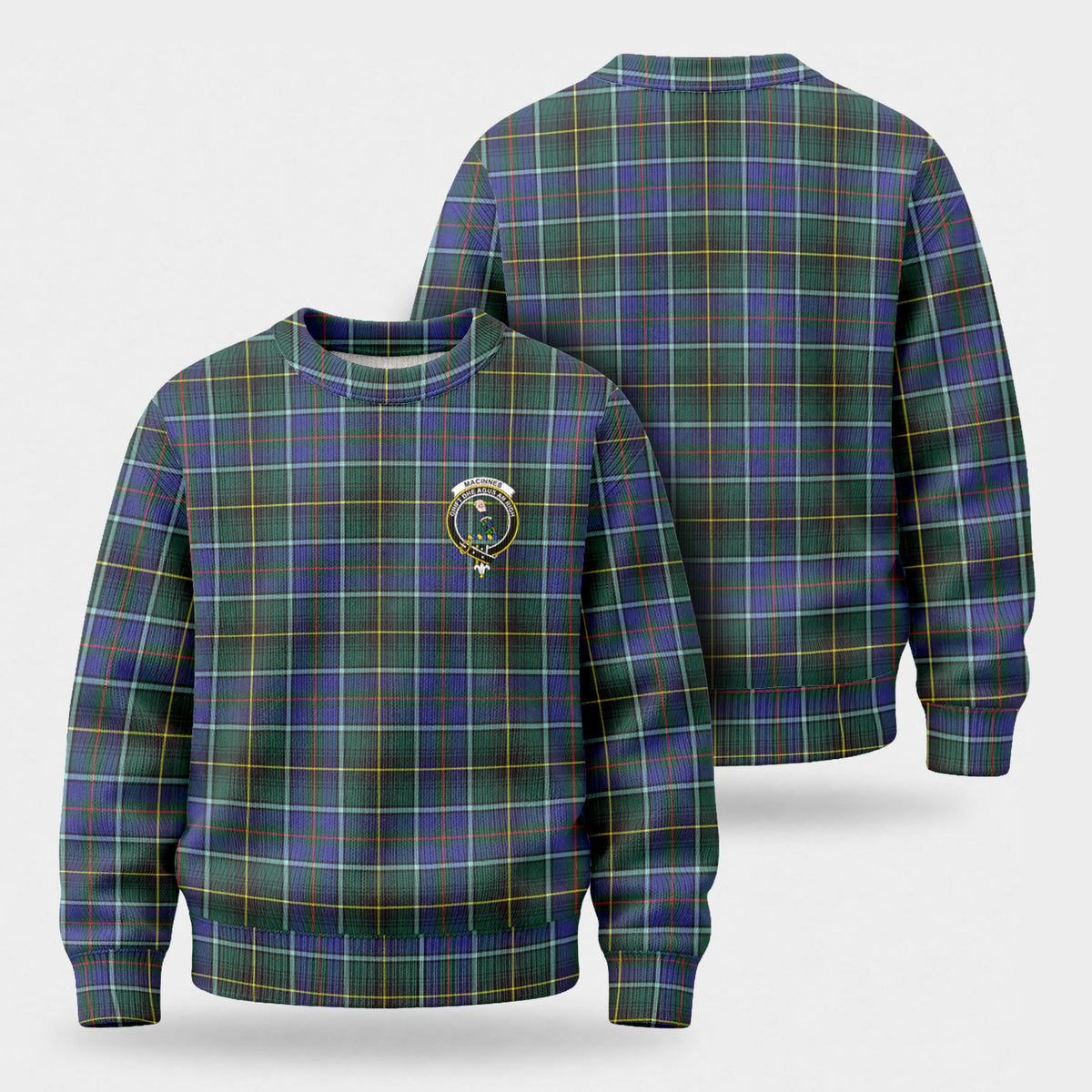 MacInnes Modern Tartan Crest Sweater