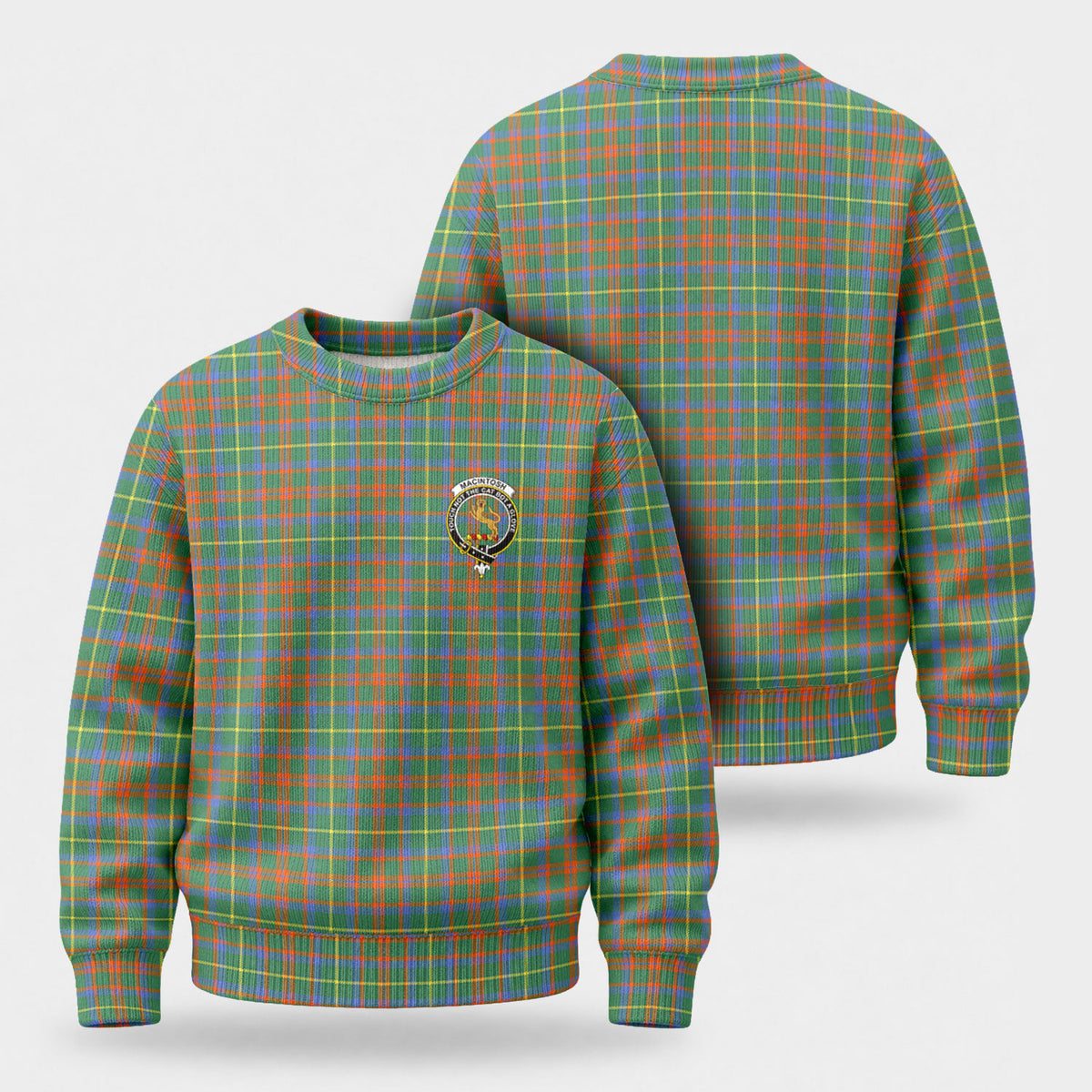 MacIntosh Hunting Ancient Tartan Crest Sweater