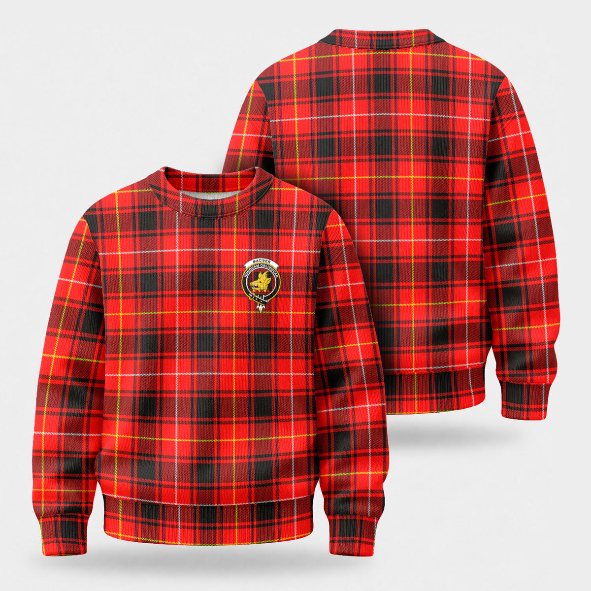 MacIver Modern Tartan Crest Sweater