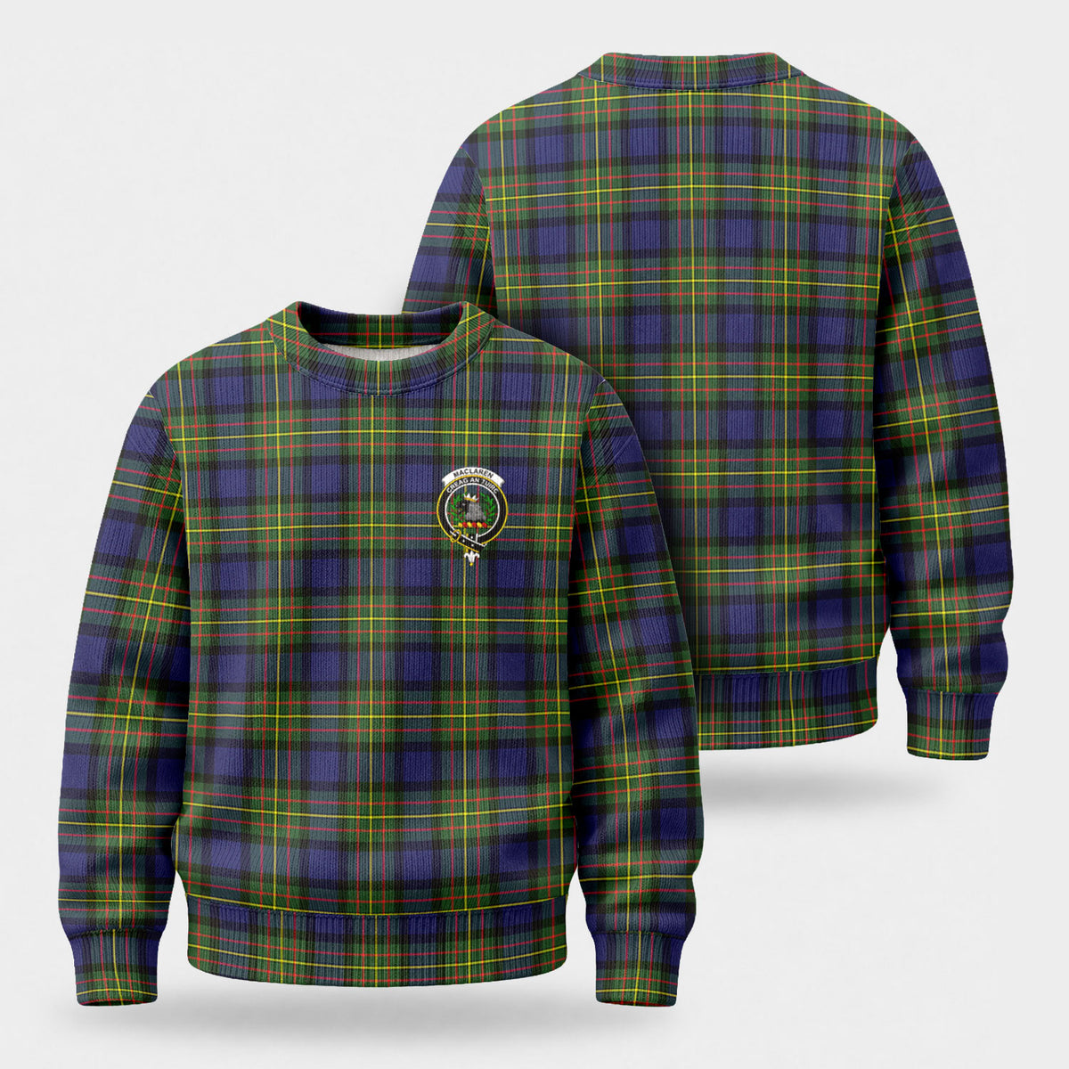 MacLaren Modern Tartan Crest Sweater