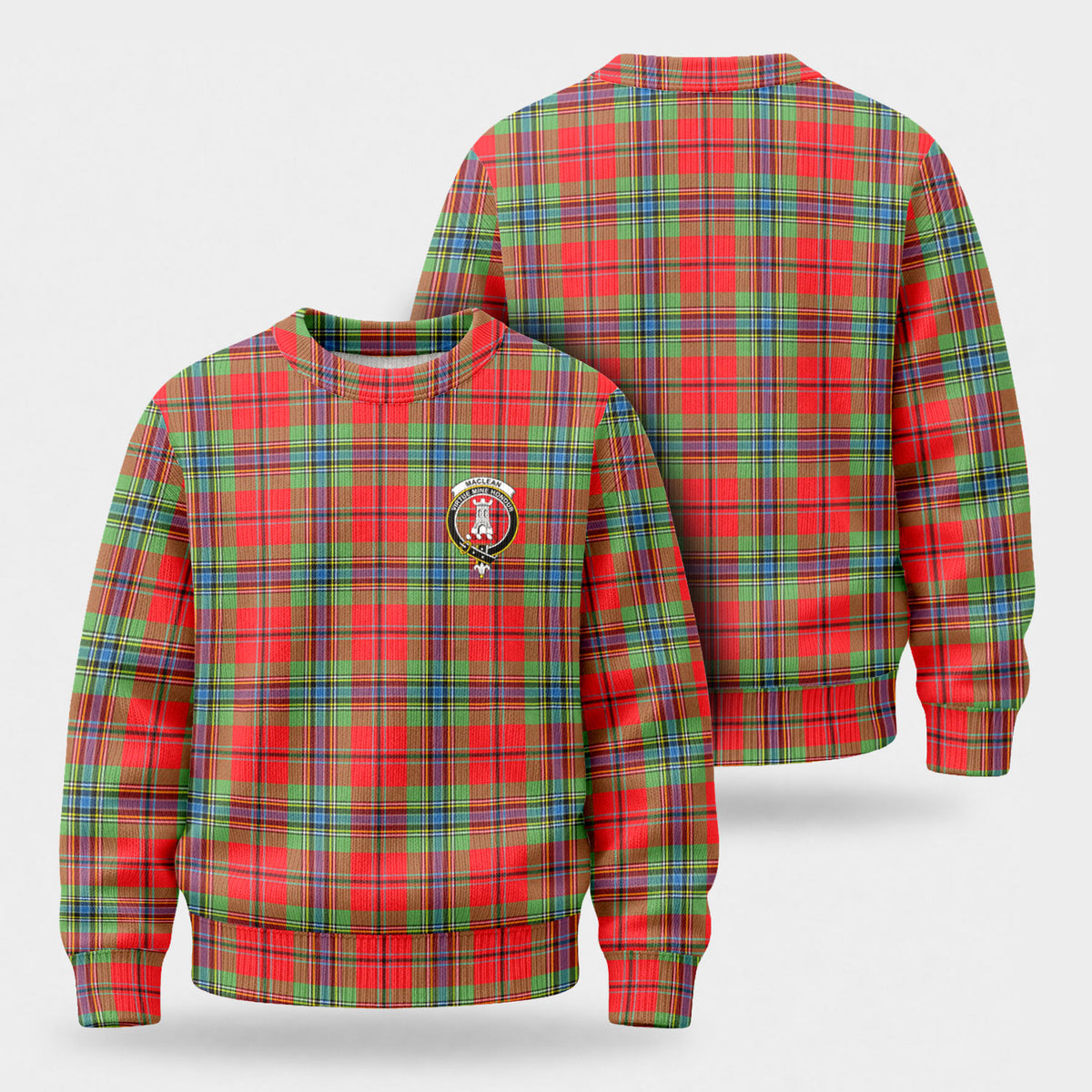 MacLean of Duart Modern Tartan Crest Sweater