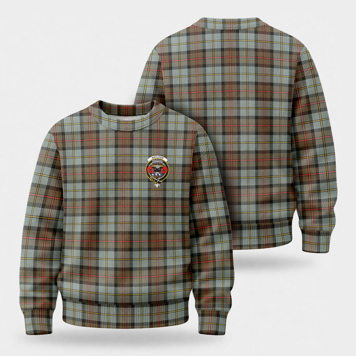 MacLeod of Harris Weathered Tartan Crest Sweater