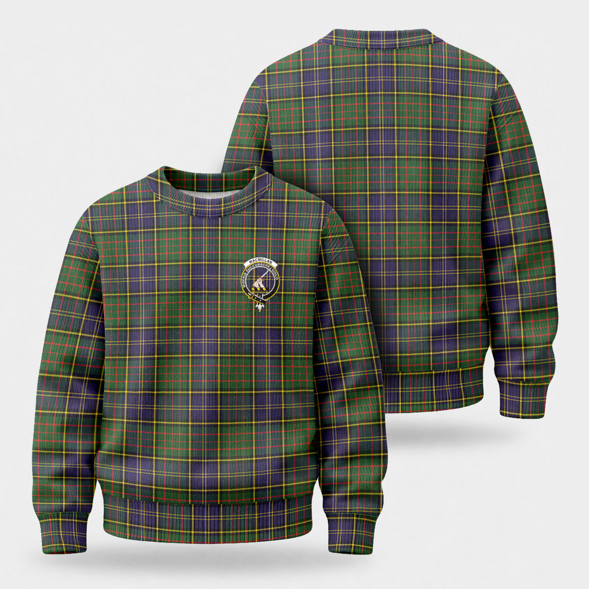 MacMillan Hunting Modern Tartan Crest Sweater