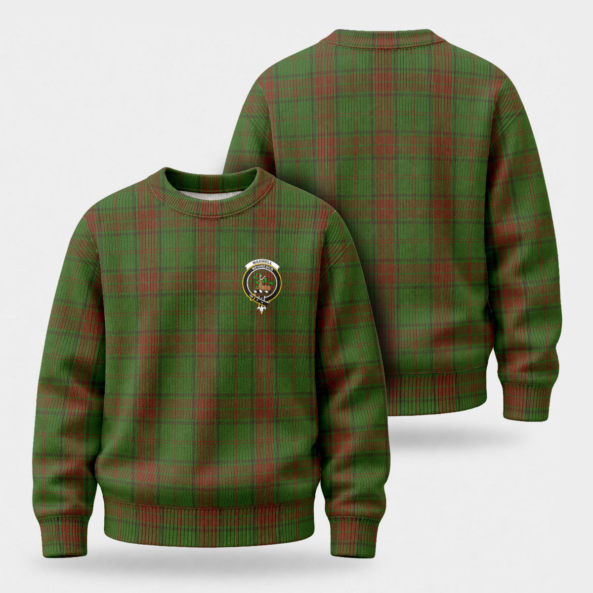 Maxwell Hunting Tartan Crest Sweater
