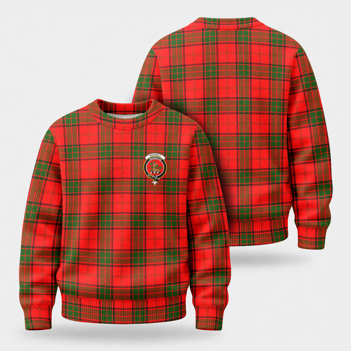 Maxwell Modern Tartan Crest Sweater