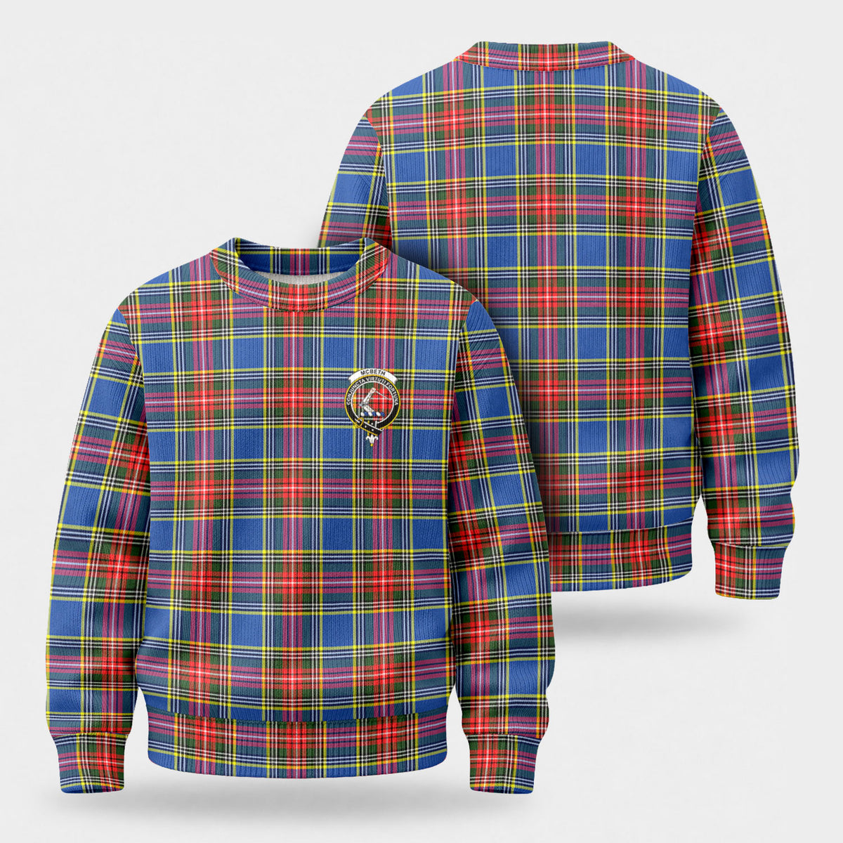 McBeth Modern Tartan Crest Sweater
